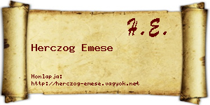 Herczog Emese névjegykártya